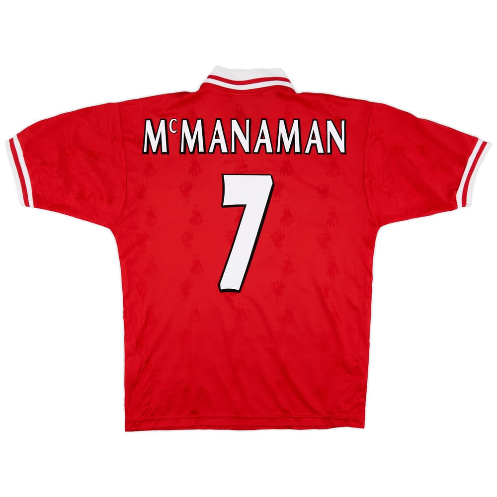 1996-98 Liverpool Home Shirt McManaman #7 - 9/10 - (M)