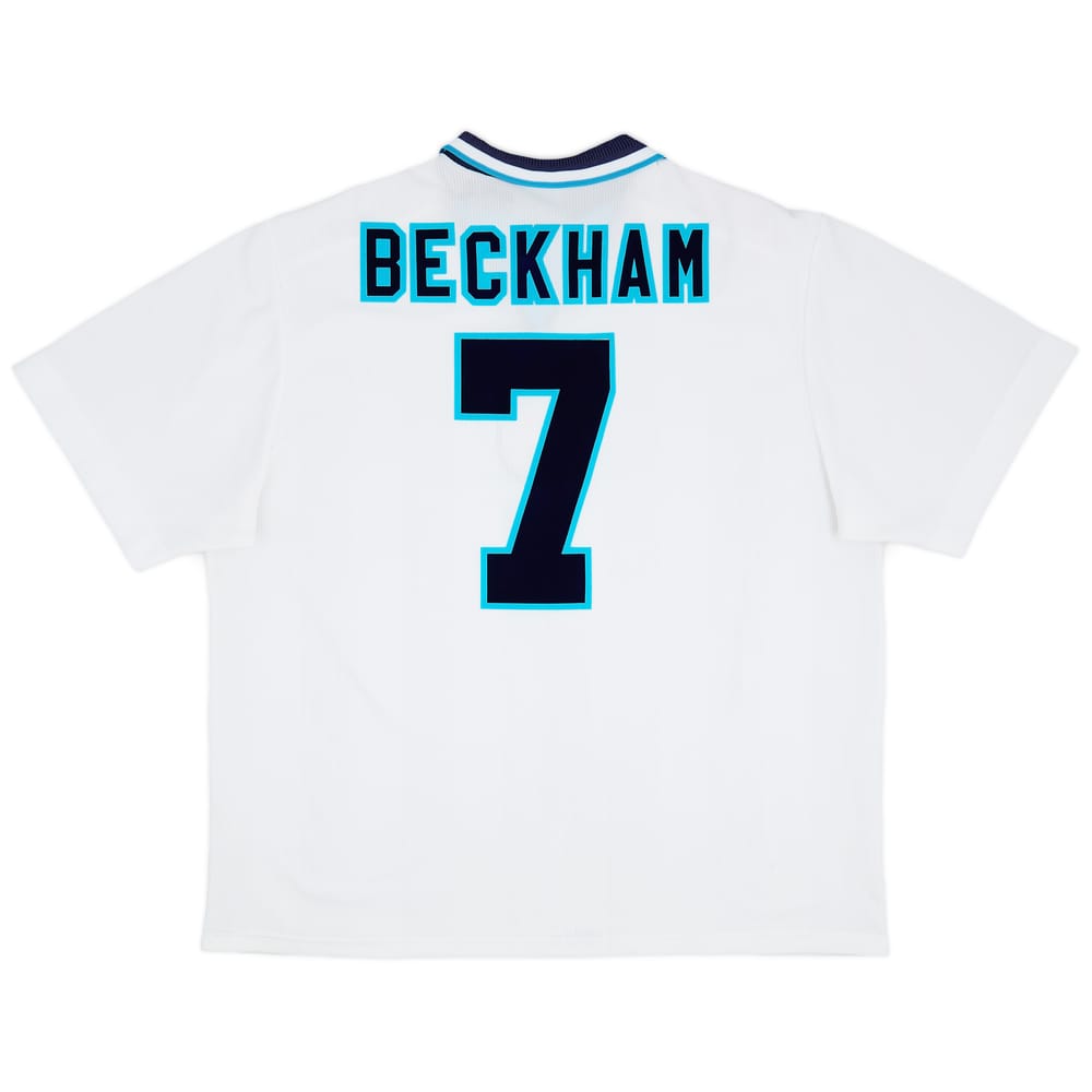 1995-97 England Home Shirt Beckham #7 - 7/10 - (XXL)
