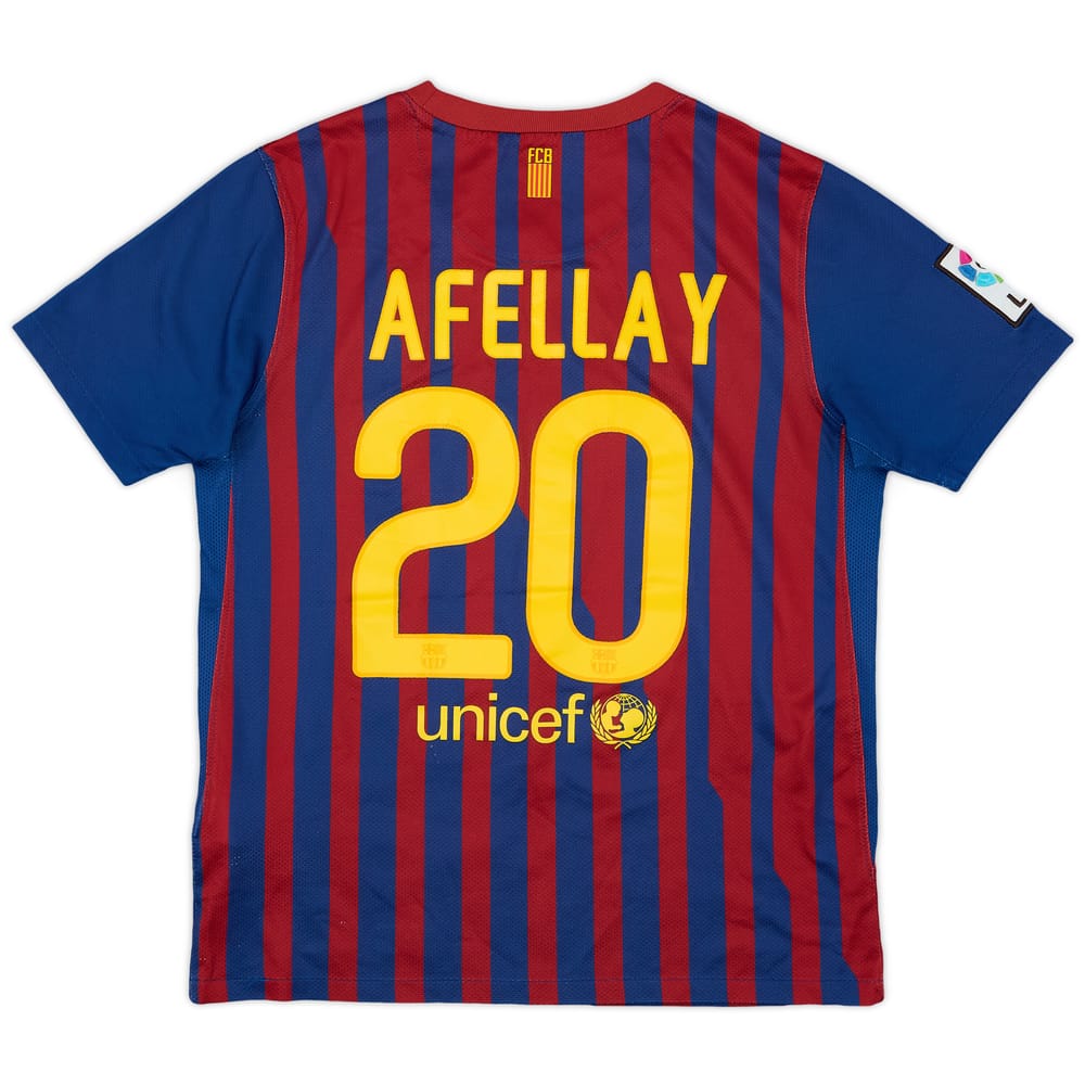 2011-12 Barcelona Home Shirt Afellay #20 - 7/10 - (L.Boys)