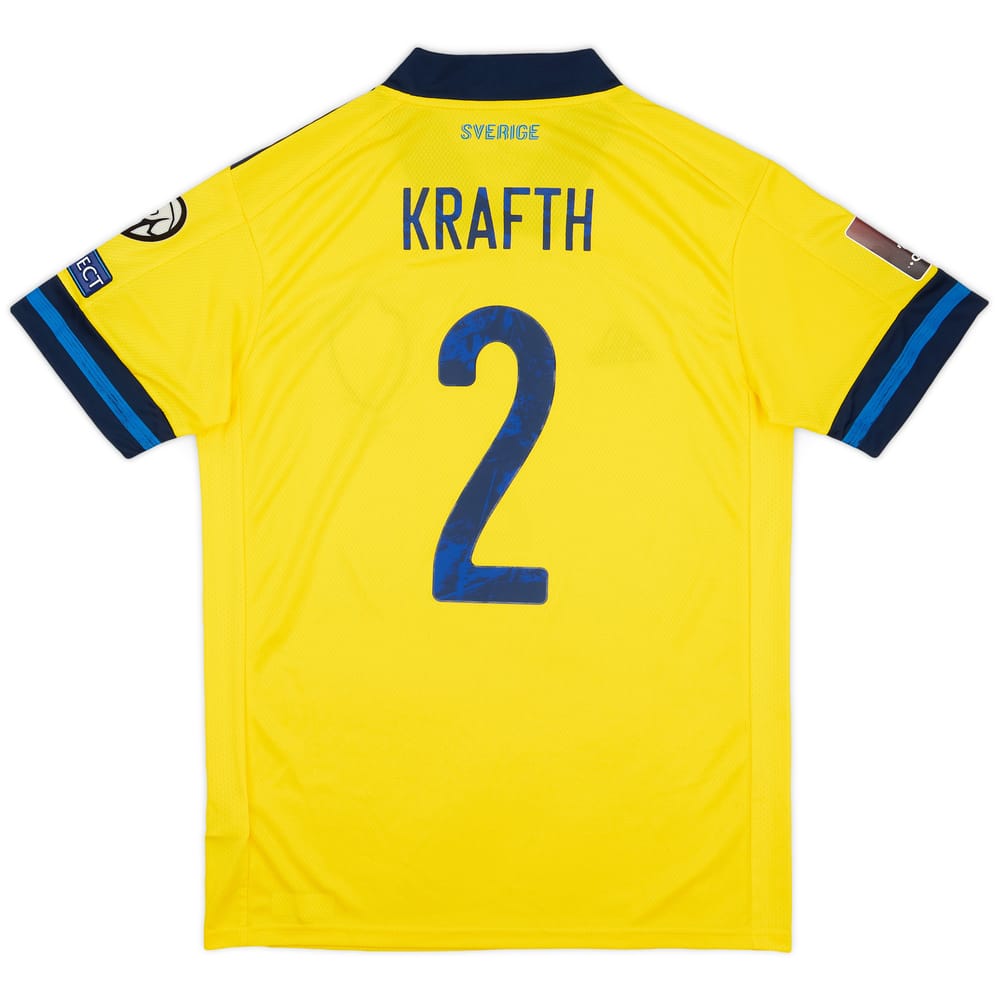 2021 Sweden Match Issue Home Shirt Krafth #2