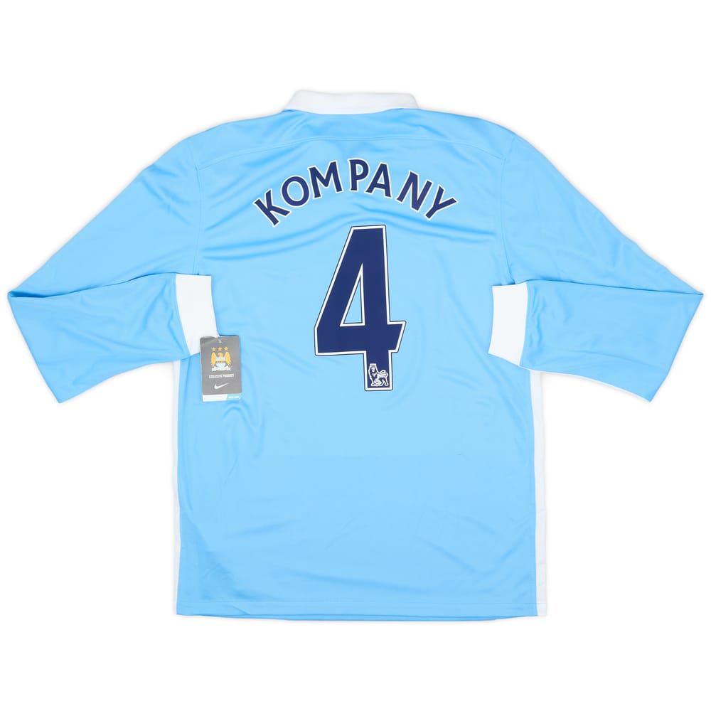 2015-16 Manchester City Home L/S Shirt Kompany #4 (M)