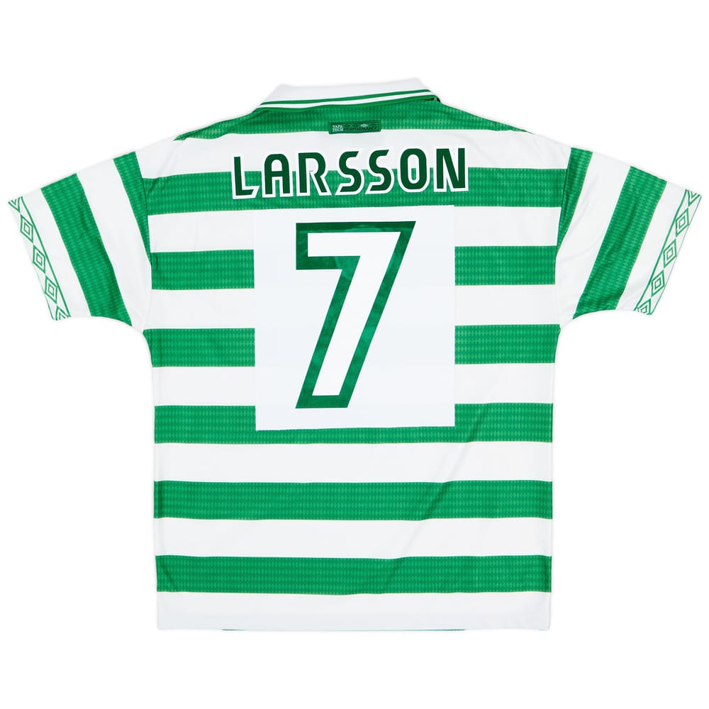 1997-99 Celtic Home Shirt Larsson #7 - 9/10 - (L)
