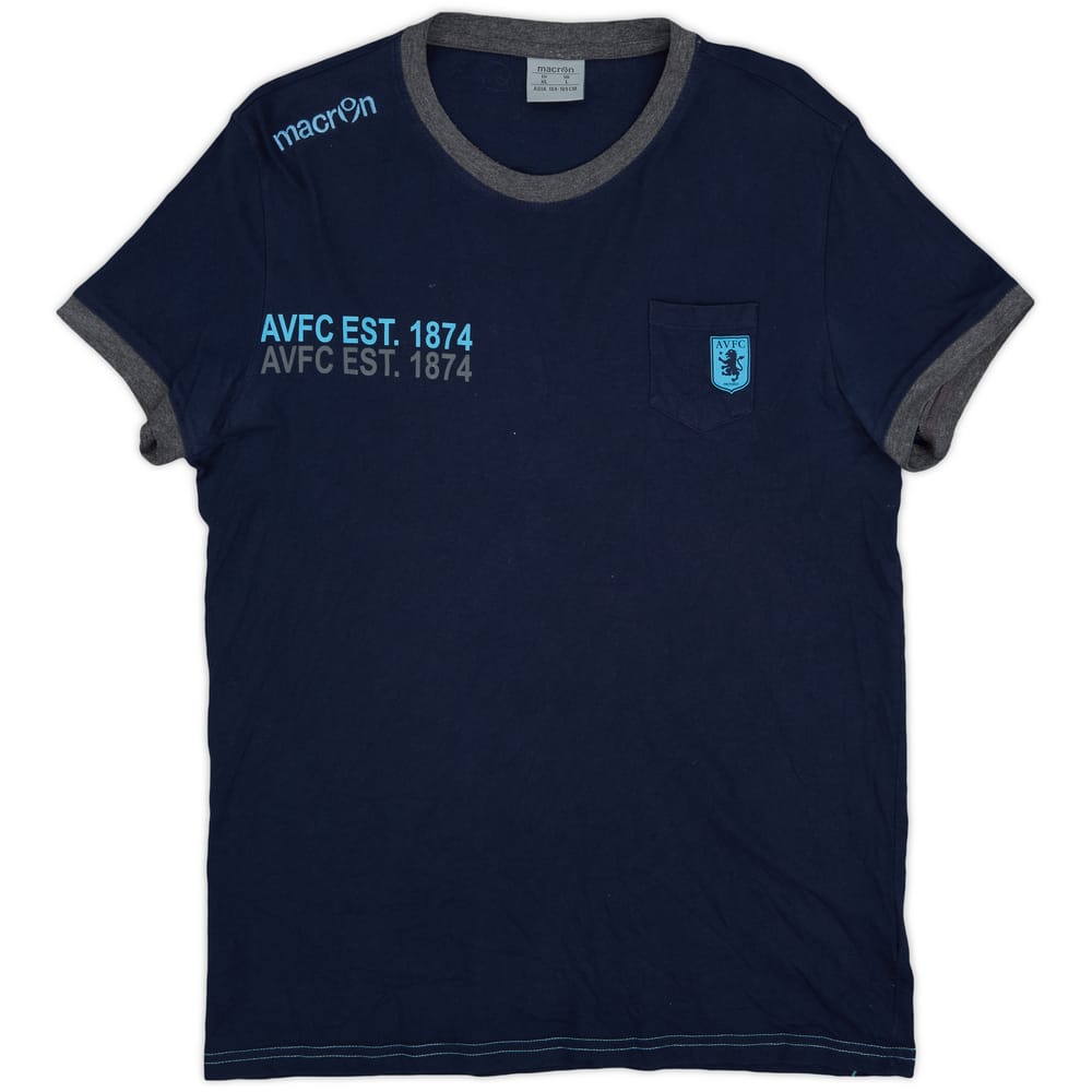 2014-15 Aston Villa Macron Cotton Tee - 6/10 - (L)