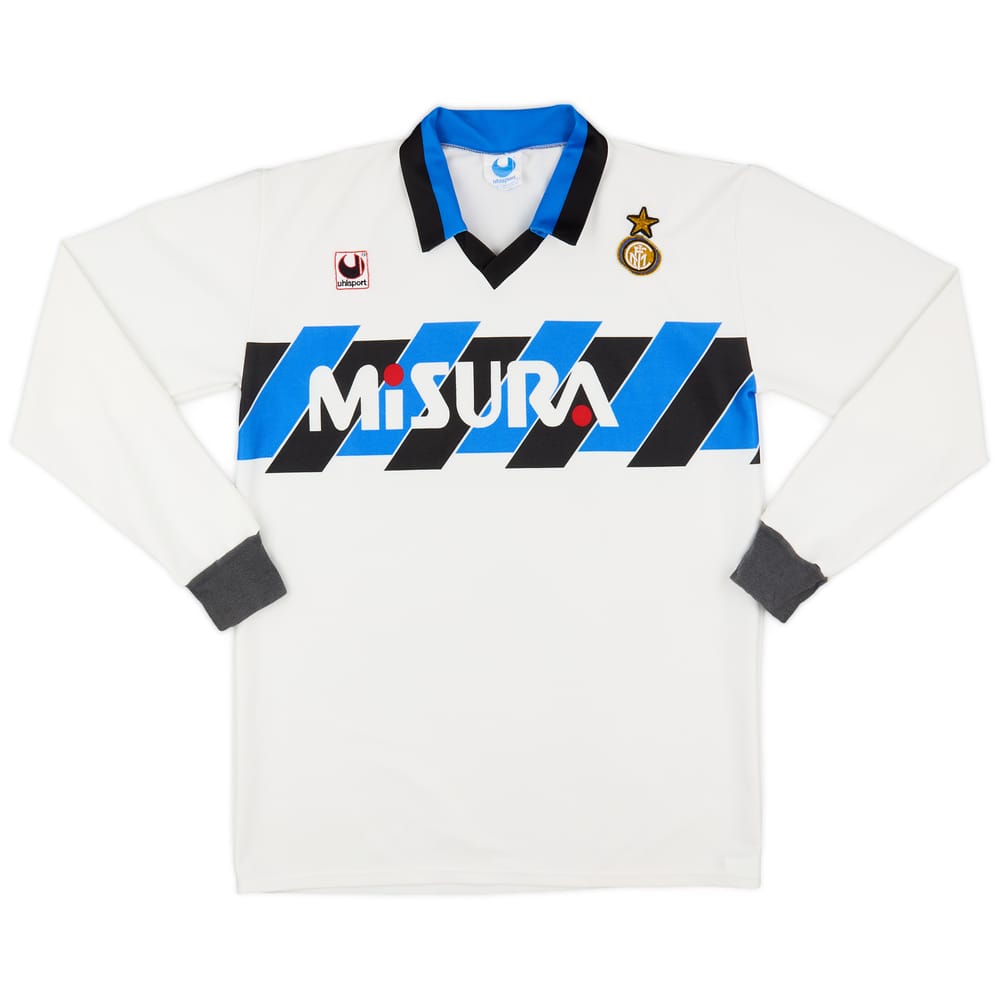 1989-90 Inter Milan Away L/S Shirt - 8/10 - (XL)