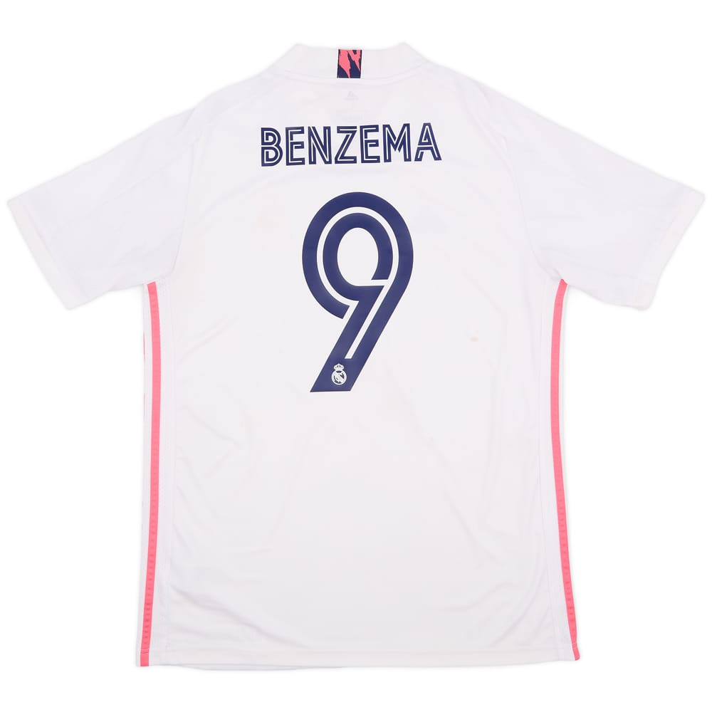 2020-21 Real Madrid Home Shirt Benzema #9 - 6/10 - (L)