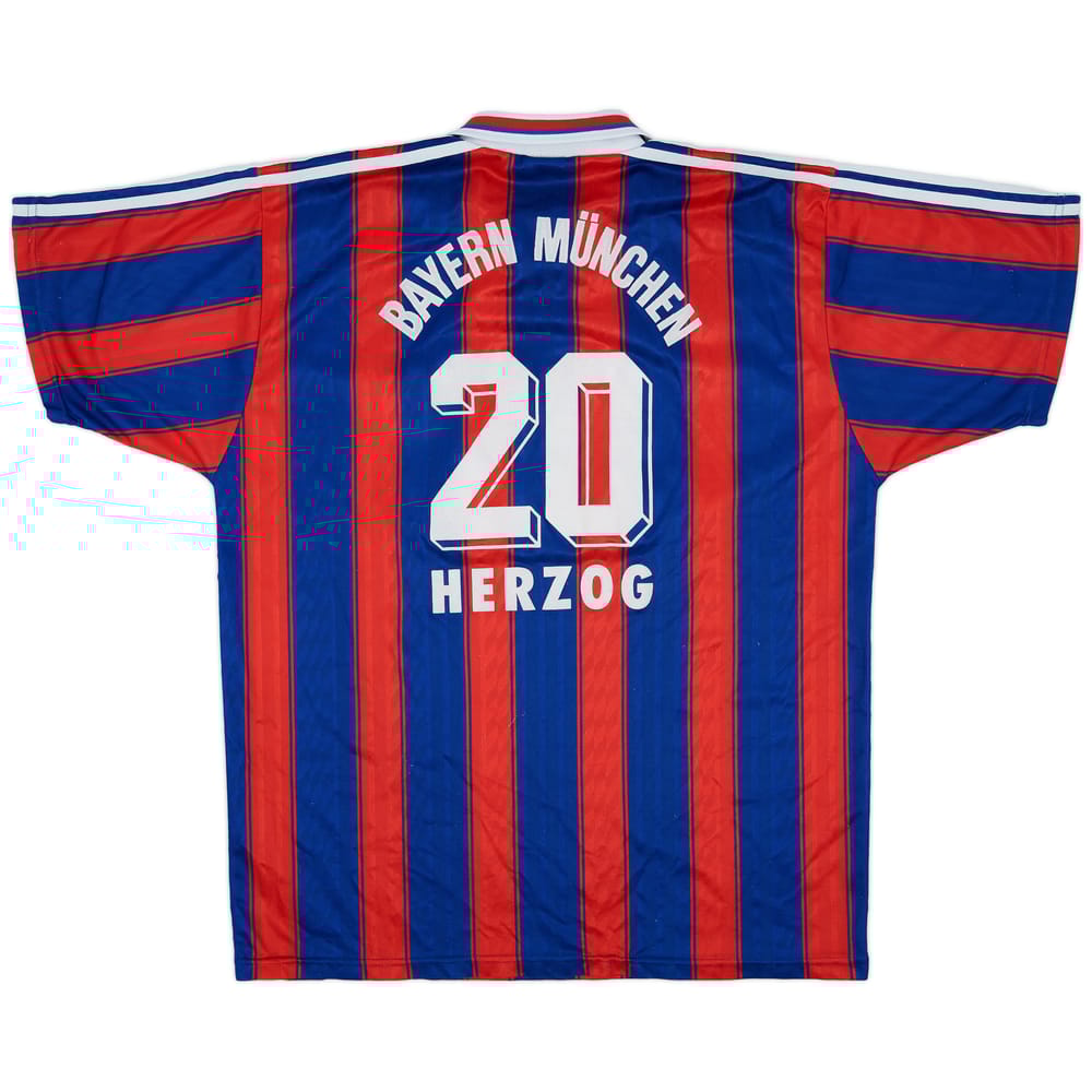 1995-97 Bayern Munich Home Shirt Herzog #20 - 8/10 - (XL)