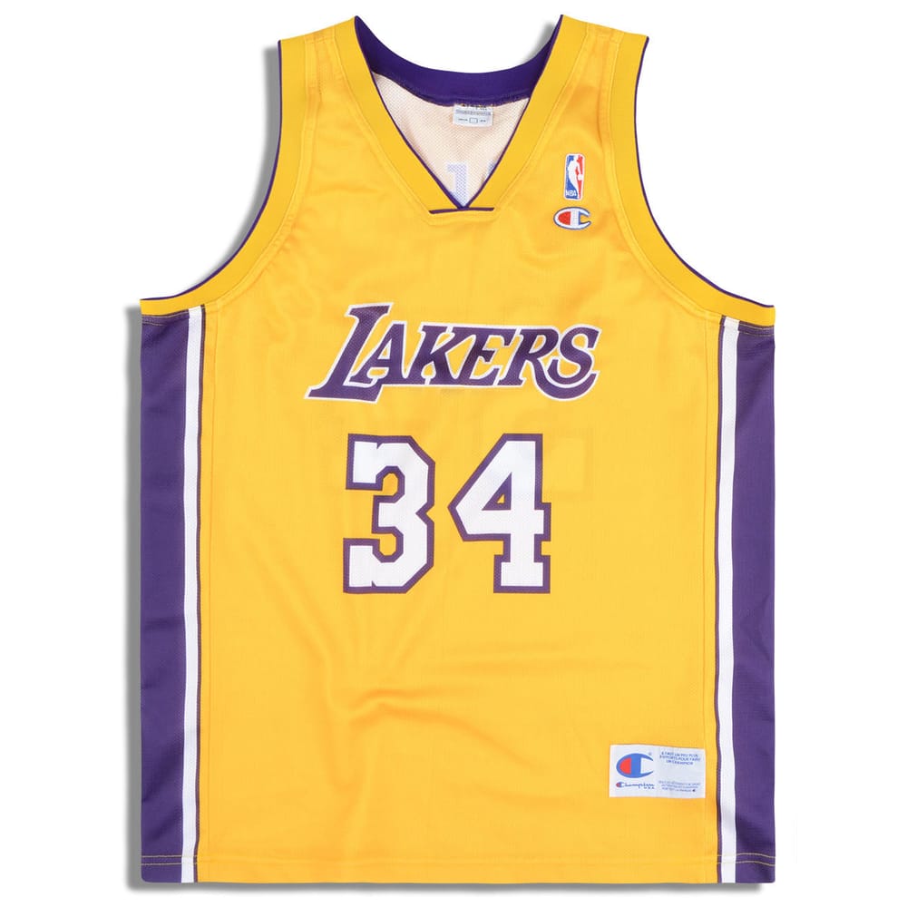 1999-04 LA Lakers O'Neal #34 Champion Jersey (Home) XXL