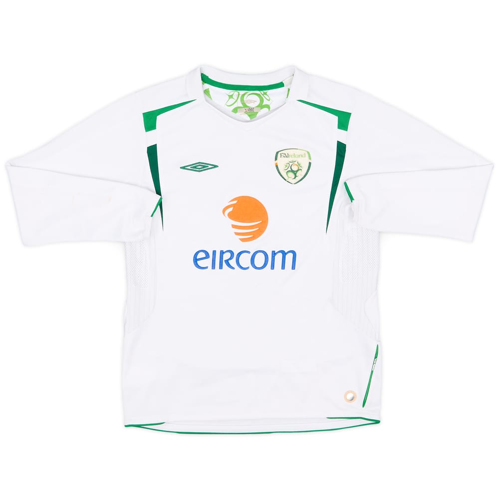2005-07 Ireland Away L/S Shirt - 8/10 - (M.Boys)