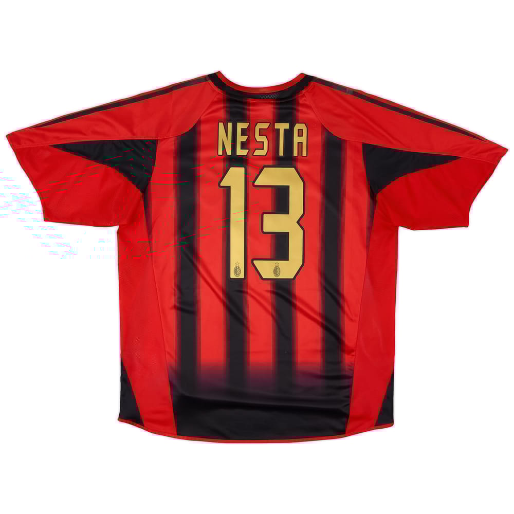 2004-05 AC Milan Home Shirt Nesta #13 - 6/10 - (XL)