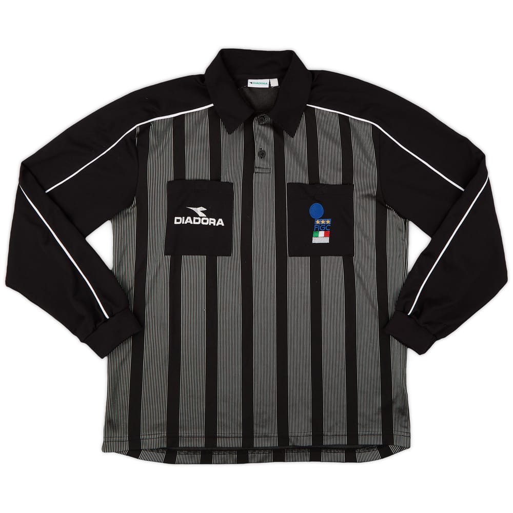 1990s Italy FIGC Diadora Referee L/S Shirt - 8/10 - (XXL)
