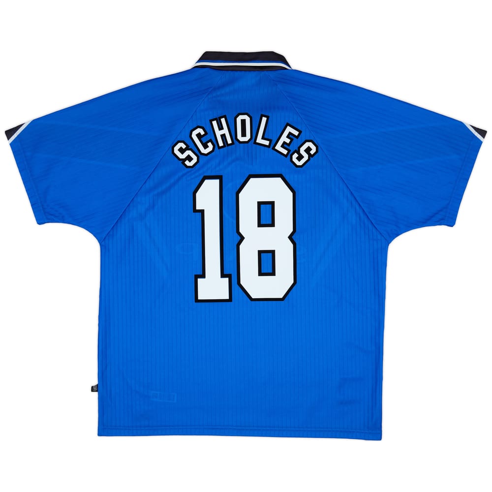 1996-98 Manchester United Third Shirt Scholes #18 - 9/10 - (XL)