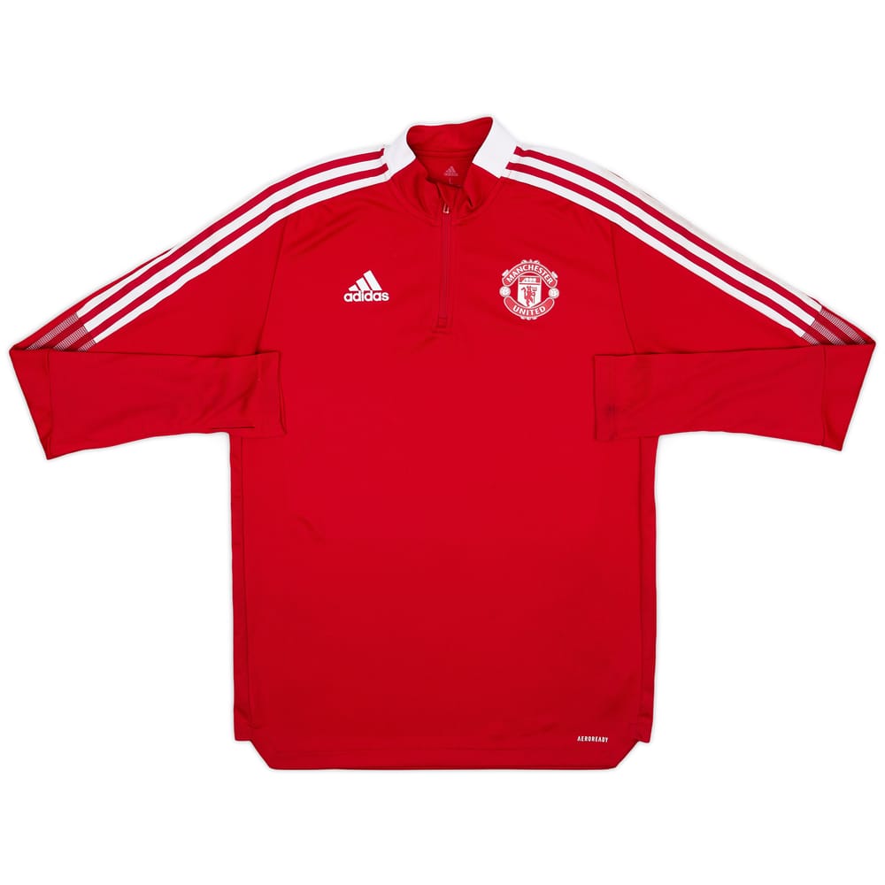 2022-23 Manchester United adidas 1/4 Zip Training Top - 8/10 - (L)