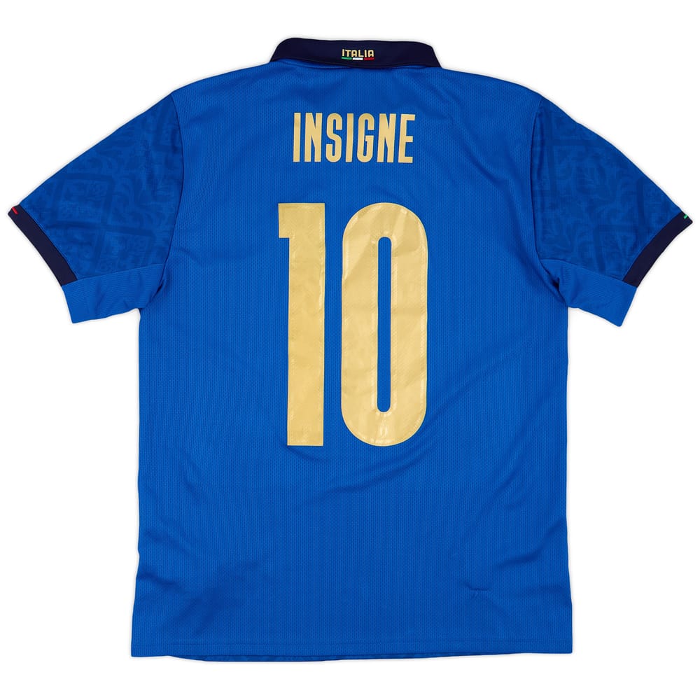 2020-21 Italy Home Shirt Insigne #10 - 8/10 - (M)