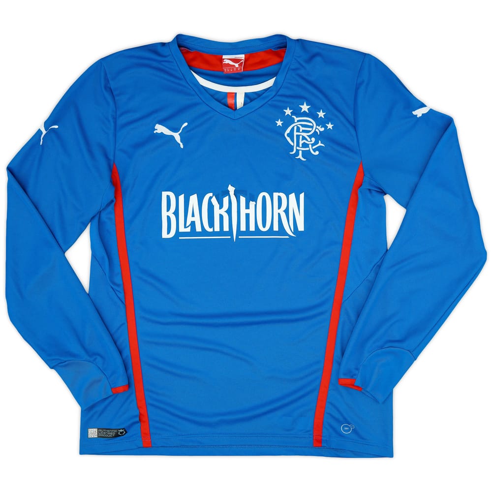 2013-14 Rangers Home L/S Shirt - 4/10 - (M)