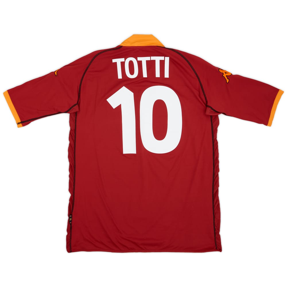 2001-02 Roma Home Shirt Totti #10 - 9/10 - (XL)