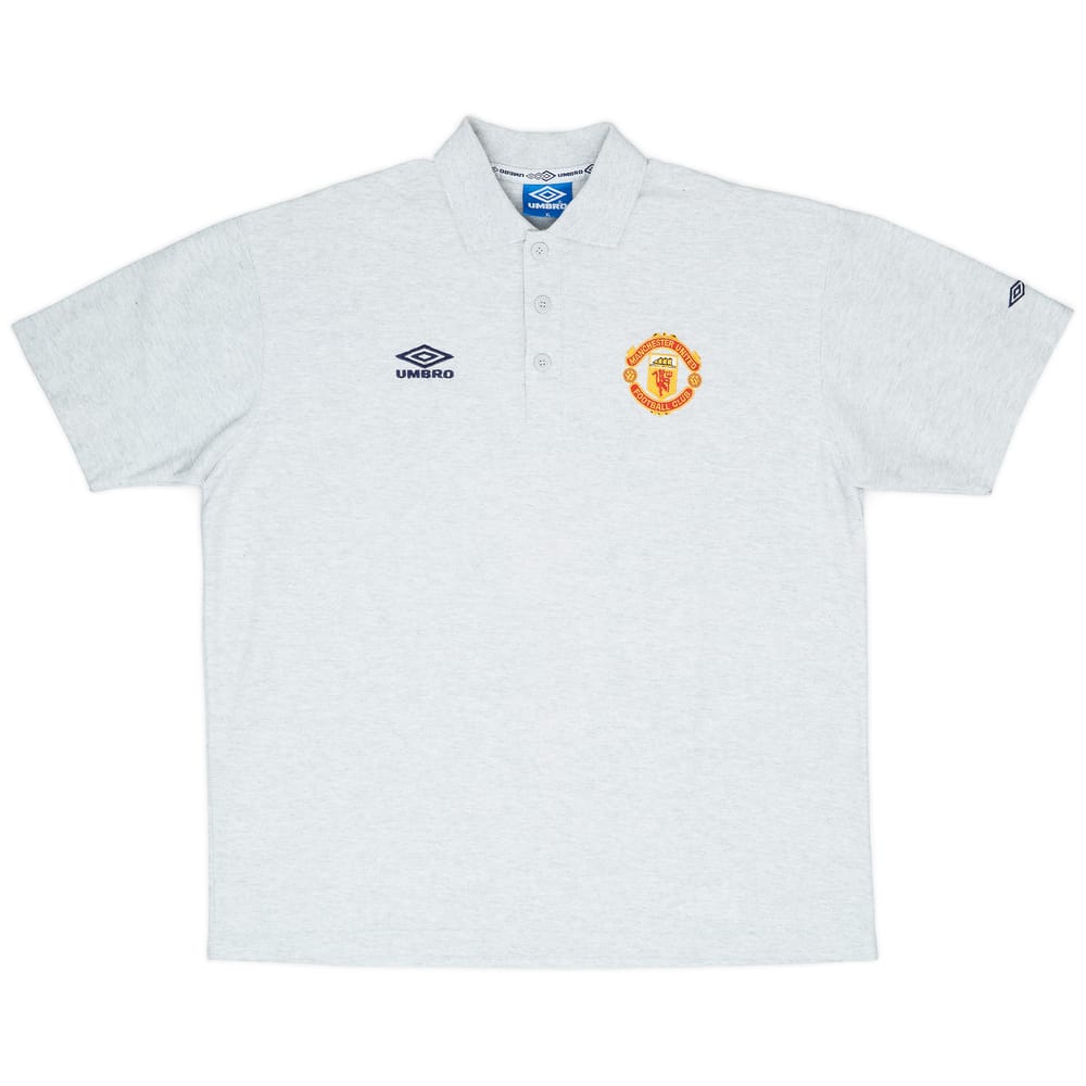 1996-97 Manchester United Umbro Polo Shirt - 9/10 - (XL)