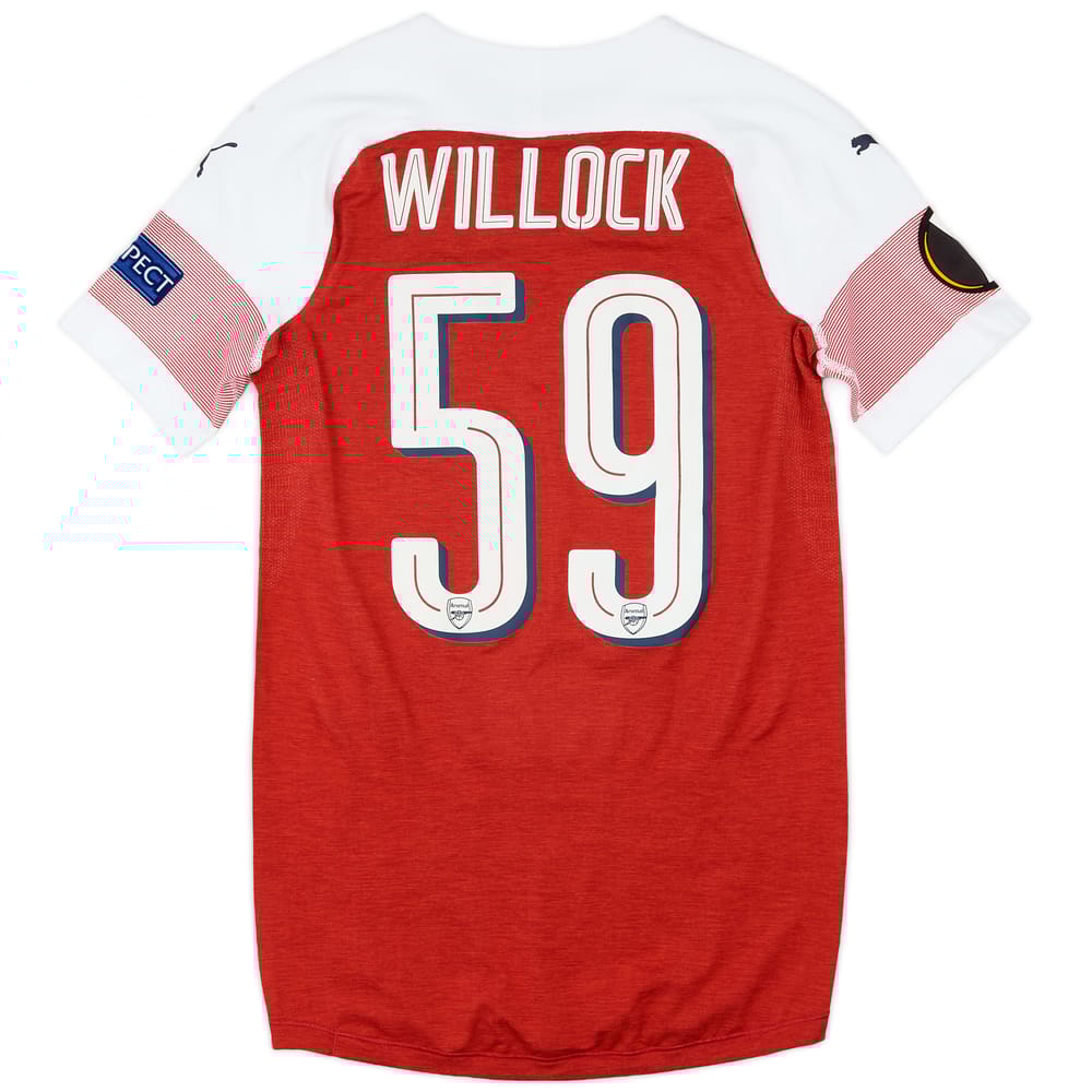2018-19 Arsenal Match Issue Europa League Home Shirt Willock #59