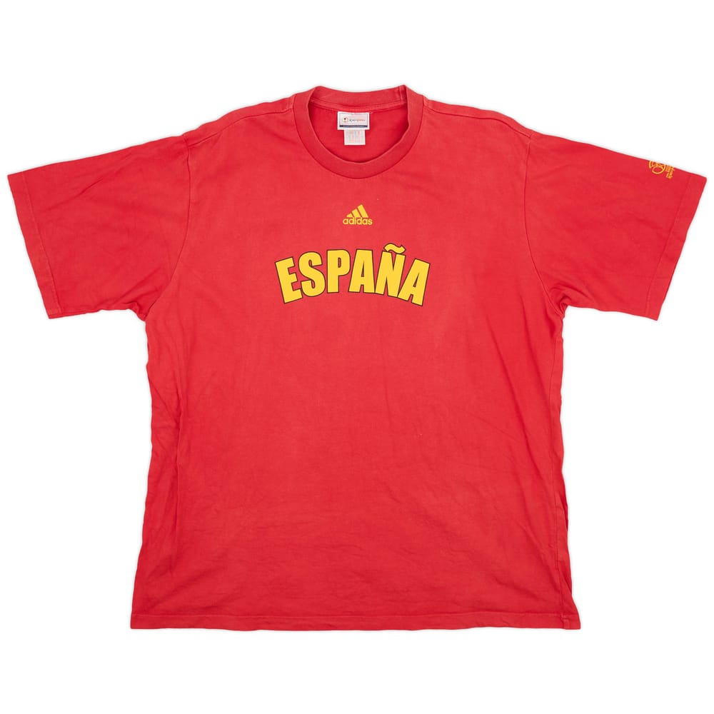 2002 Spain adidas Cotton Tee #12 - 8/10 - (XL)