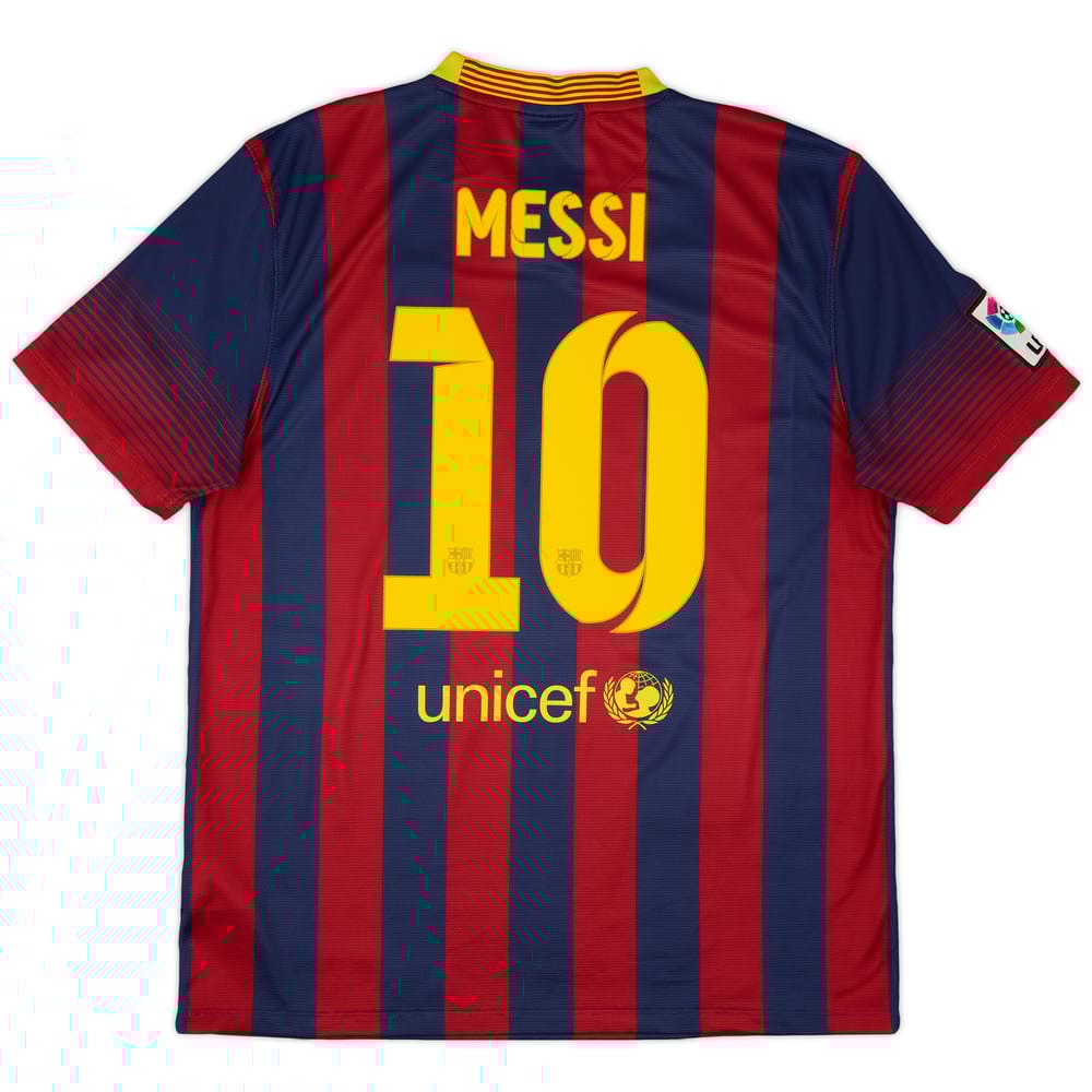 2013-14 Barcelona Home Shirt Messi #10 - 8/10 - (L)