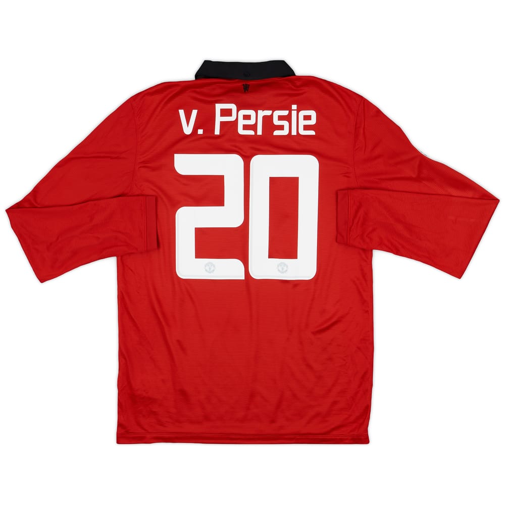 2013-14 Manchester United Home L/S Shirt v. Persie #20 - 8/10 - (L)