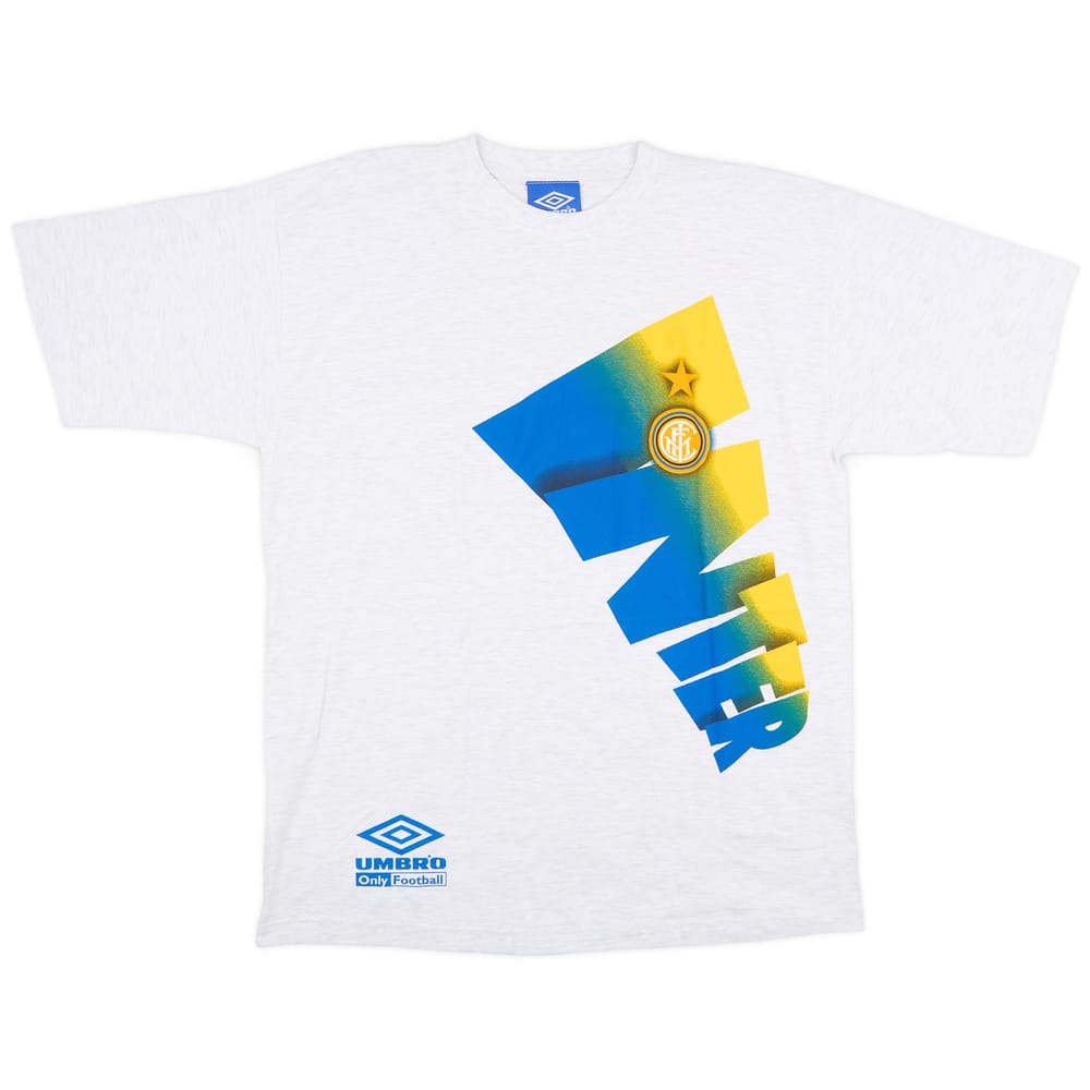 1997-98 Inter Milan Umbro Cotton T-Shirt - 9/10 - (L)