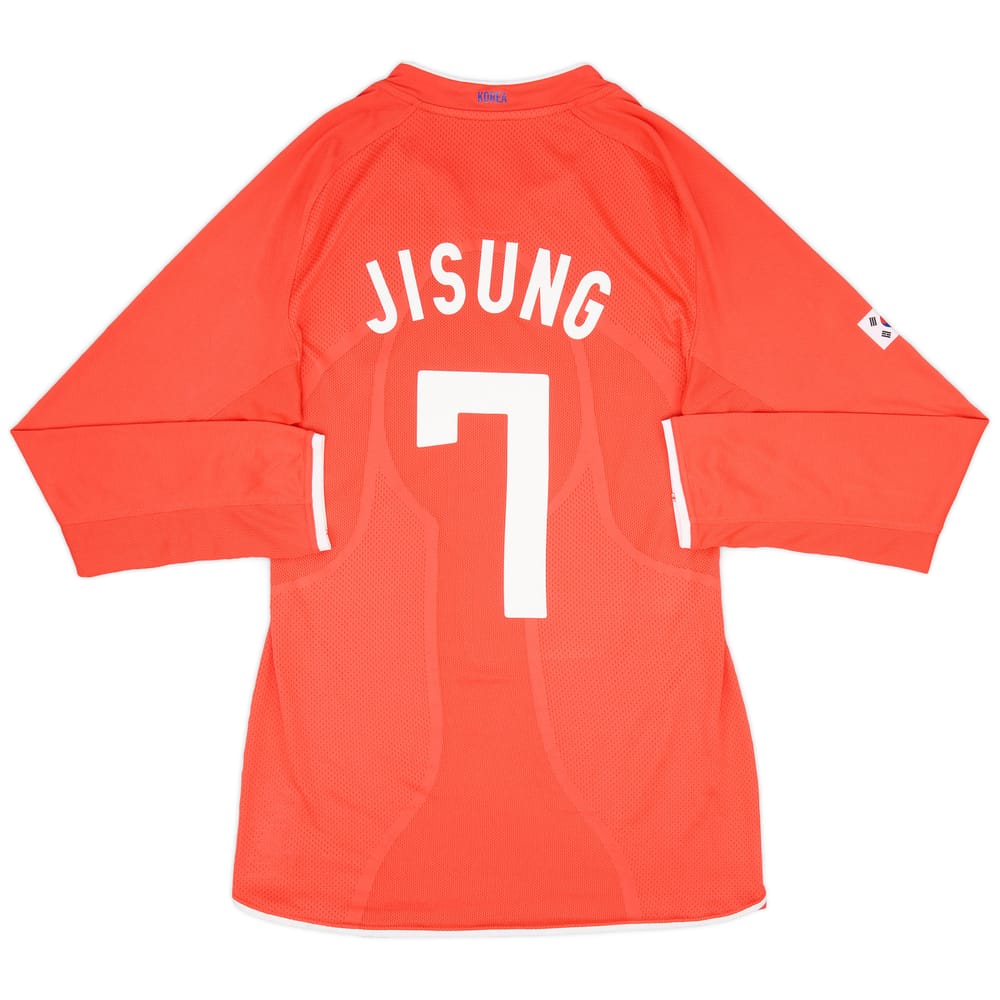 2008-10 South Korea Player Issue Home L/S Shirt Jisung #7 - 9/10 - (3XL)