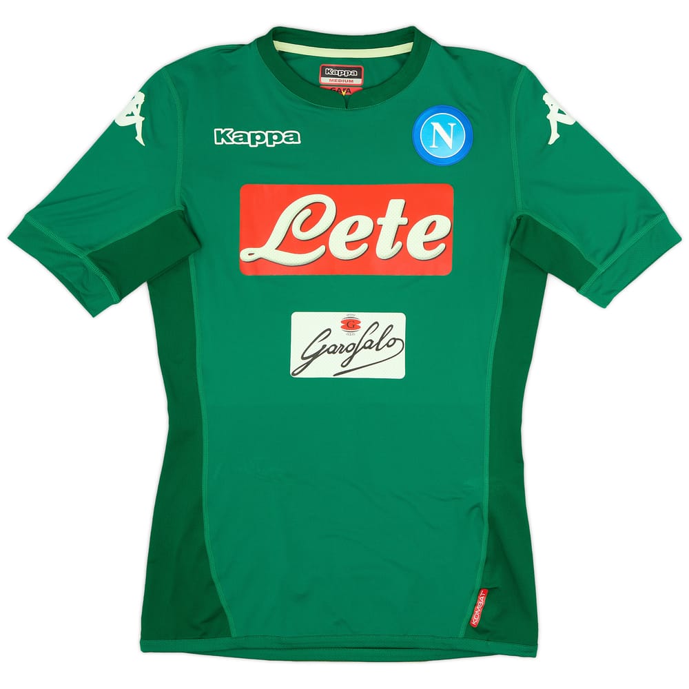 2017-18 Napoli GK Home S/S Shirt - 7/10 - (M)