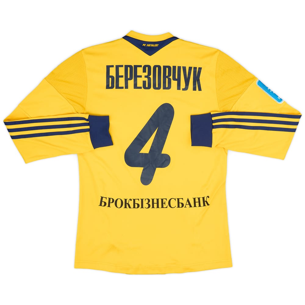 2013-14 Metalist Kharkiv Home L/S Shirt Berezovchuk #4 - 7/10 - (S)