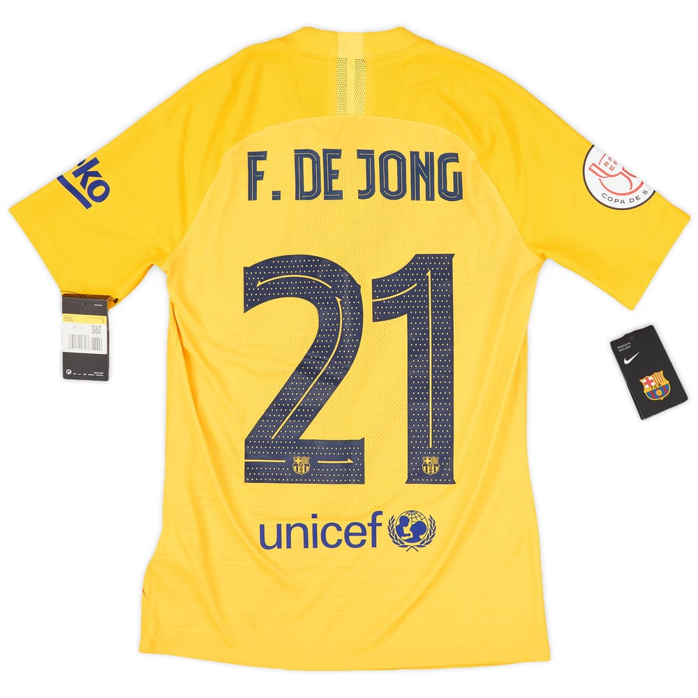 2019-20 Barcelona Authentic 'Senyera' Fourth Shirt De Jong #21 (S)