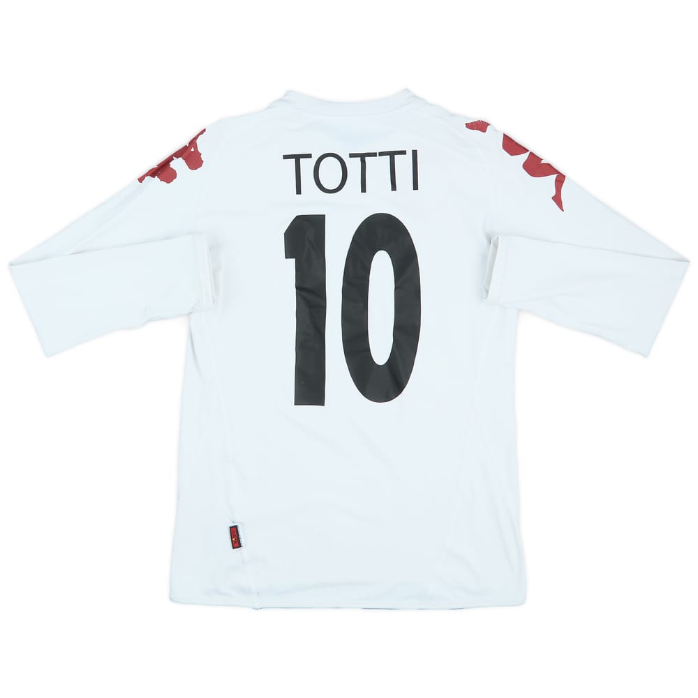 2007-08 Roma Away L/S Shirt Totti #10 - 5/10 - (S)