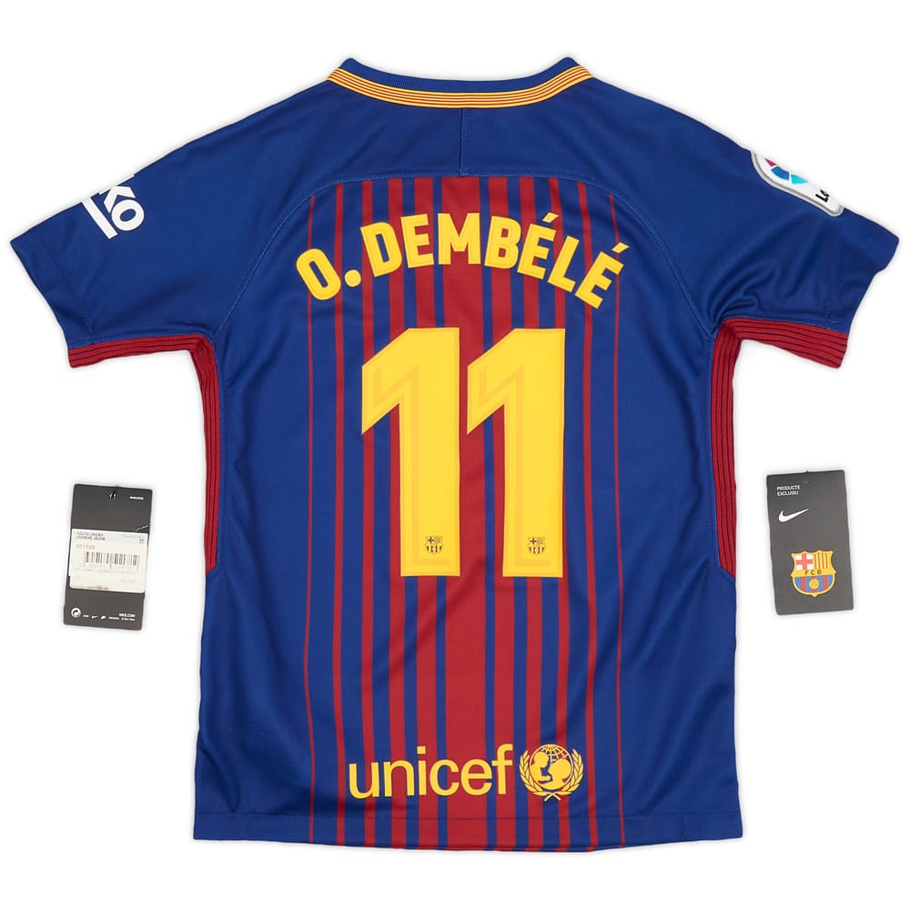 2017-18 Barcelona Home Shirt O. Dembele #11 (XS.Kids)