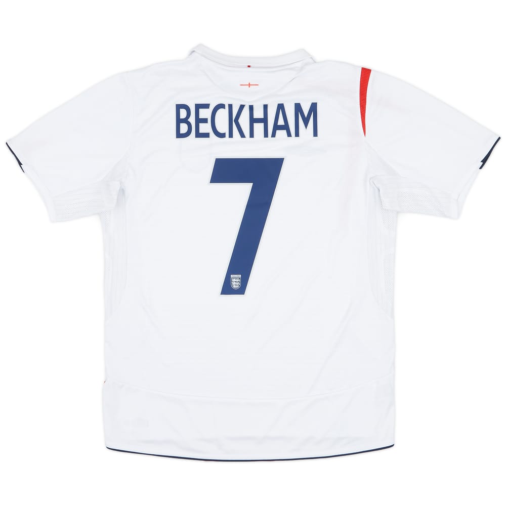 2005-07 England Home Shirt Beckham #7 - 6/10 - (L)