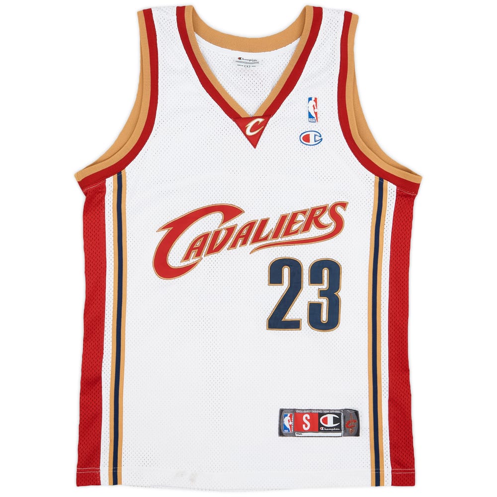 2003-10 Cleveland Cavaliers James #23 Champion Authentic Home Jersey - 8/10 - (S)