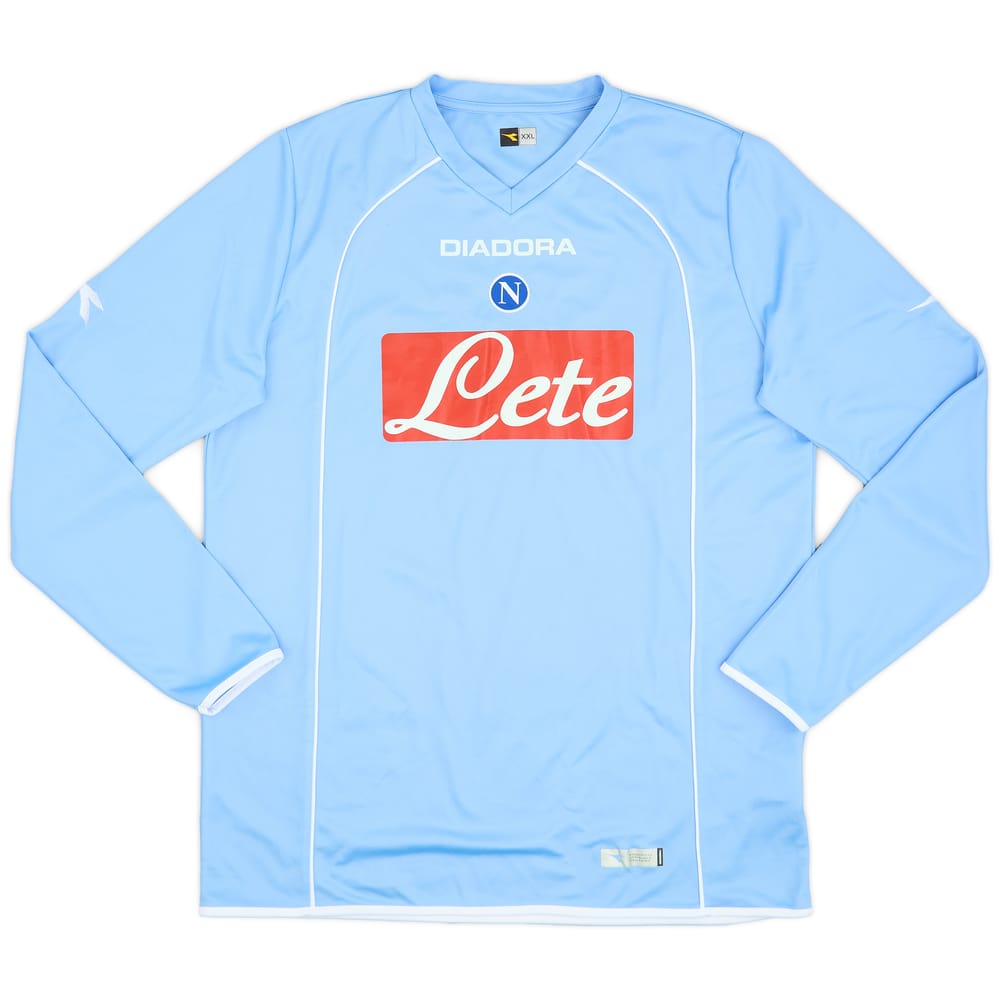 2006-07 Napoli Home L/S Shirt - 8/10 - (XXL)