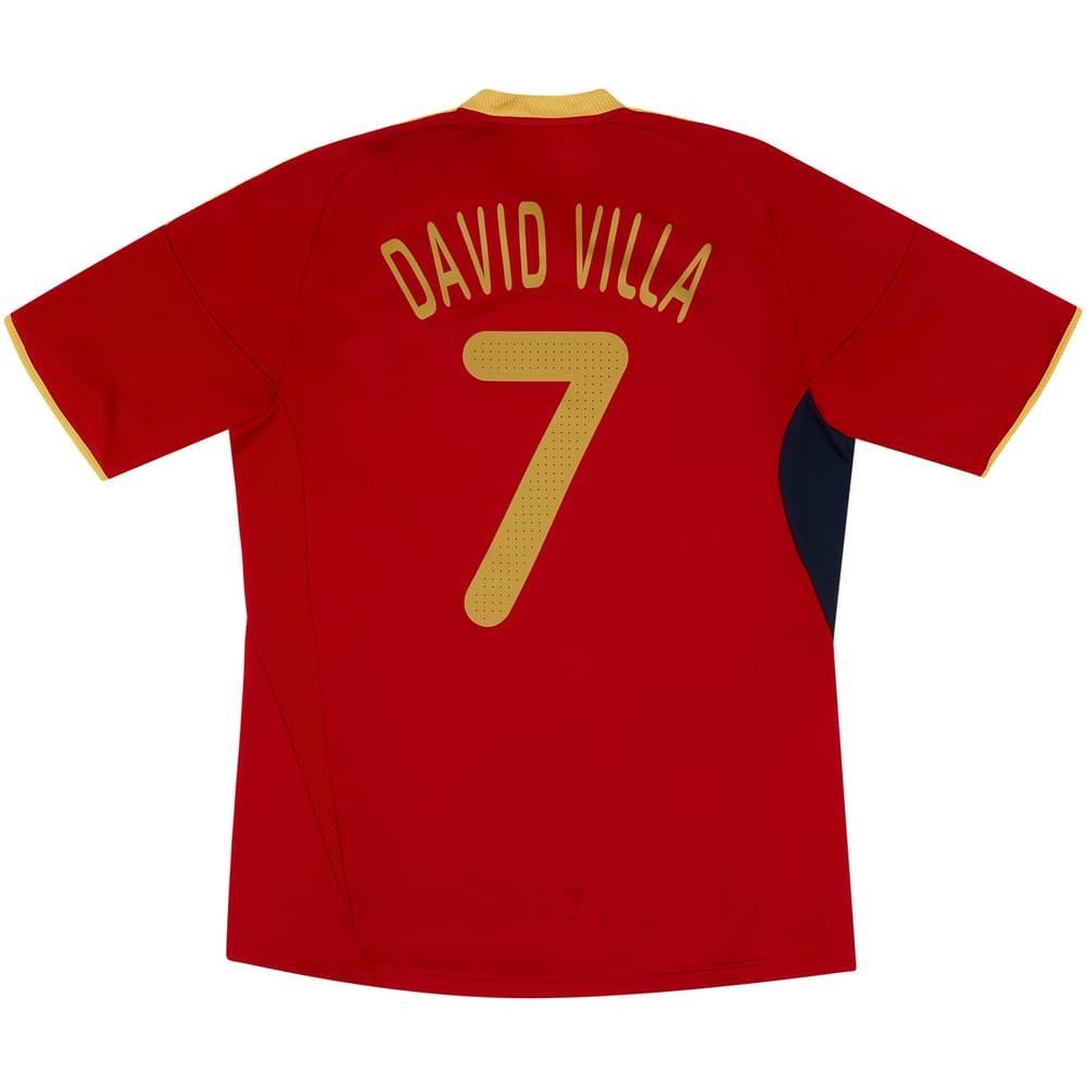 2009 Spain Home Shirt David Villa #7