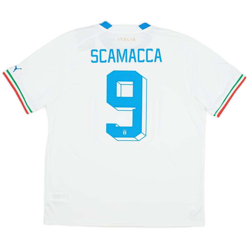 2022-23 Italy Authentic Away Shirt Scamacca #9 (XL)