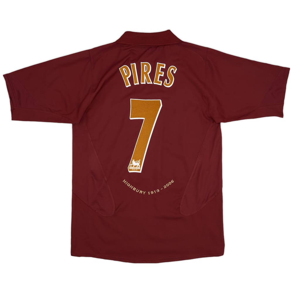 2005-06 Arsenal Home Shirt Pires #7 - 8/10 - (M)