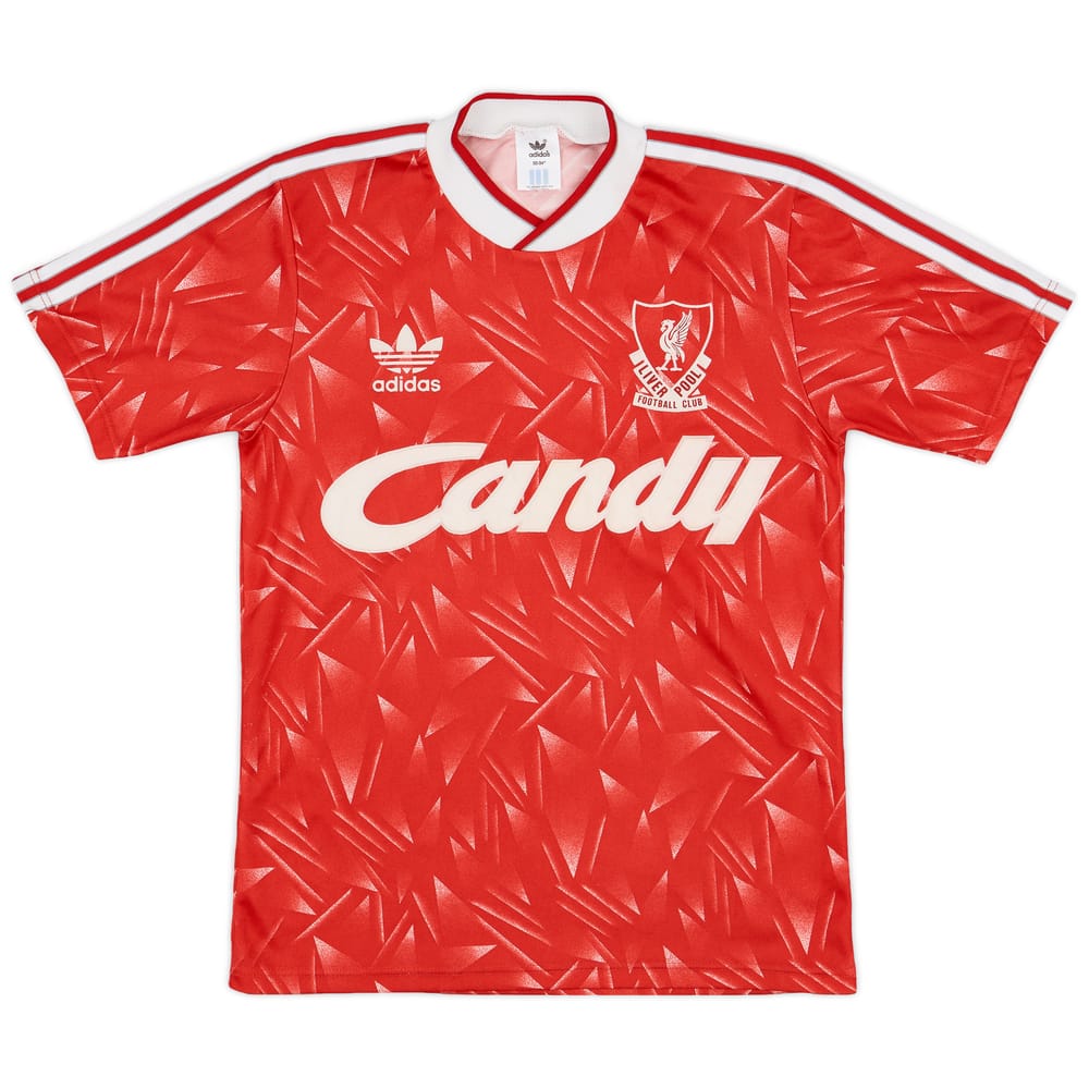 1989-91 Liverpool Home Shirt - 8/10 - (L.Boys)