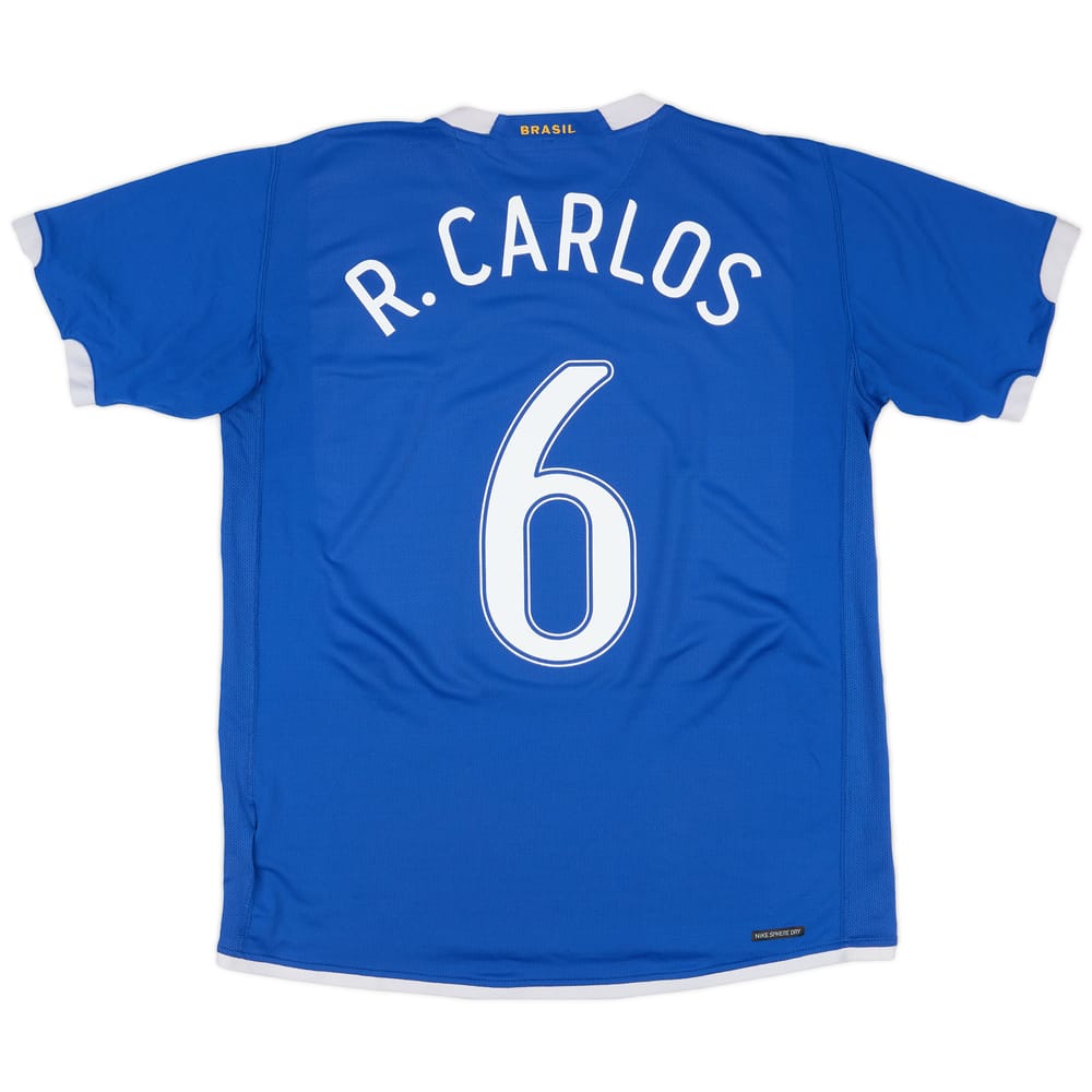 2006-07 Brazil Away Shirt R.Carlos #6 - 7/10 - (L)