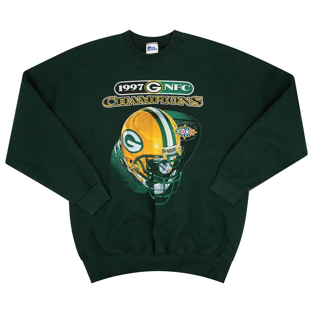1997 Green Bay Packers NFC Champions Pro Player Sweat Top XXL