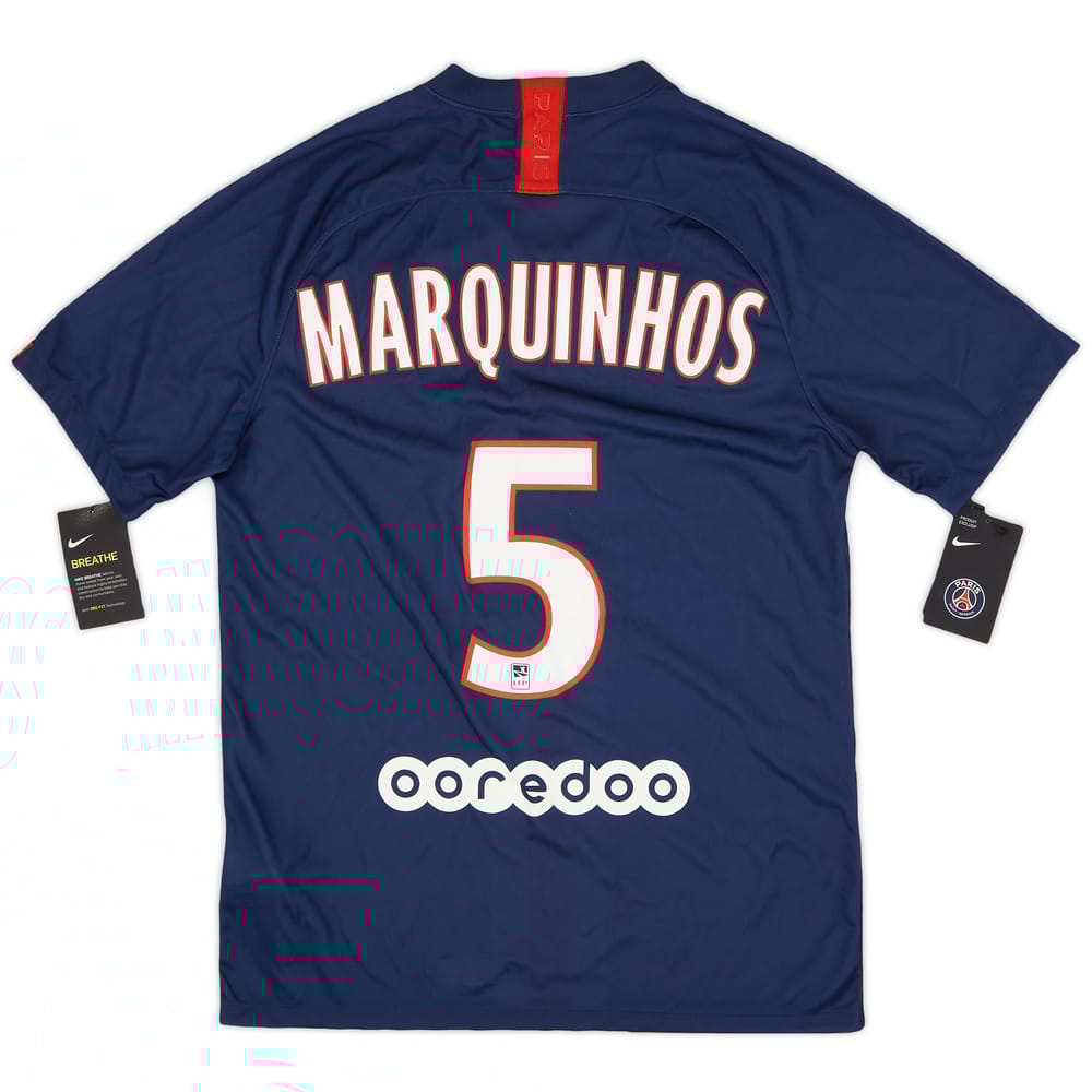 2019-20 Paris Saint-Germain Home Shirt Marquinhos #5 (M)