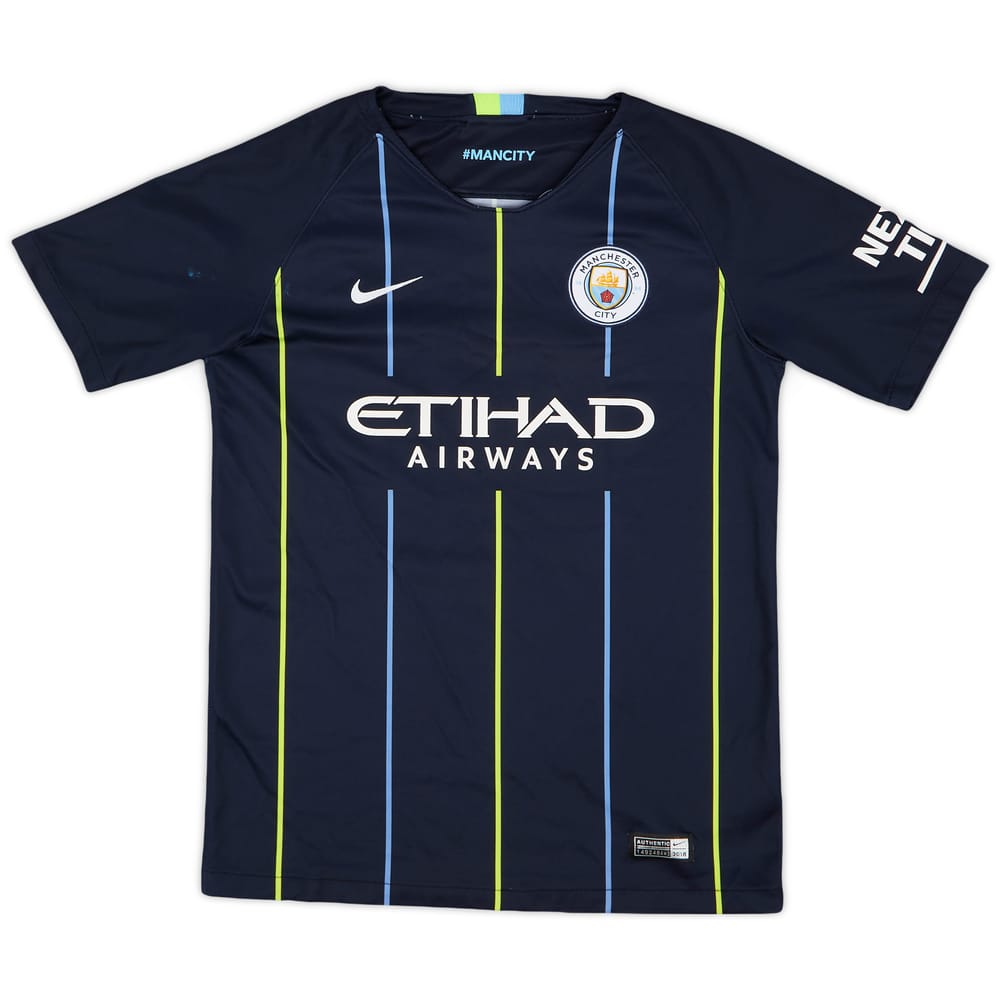2018-19 Manchester City Away Shirt - 6/10 - (L.Boys)
