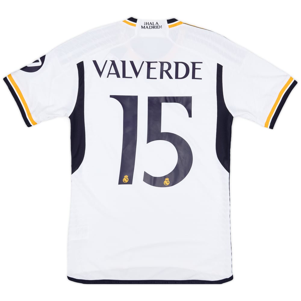 2023-24 Real Madrid Authentic Home Shirt Valverde #15 (S)