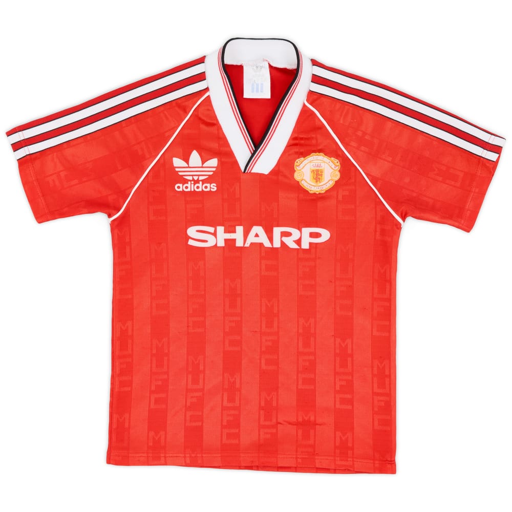 1988-90 Manchester United Home Shirt - 6/10 - (S.Boys)