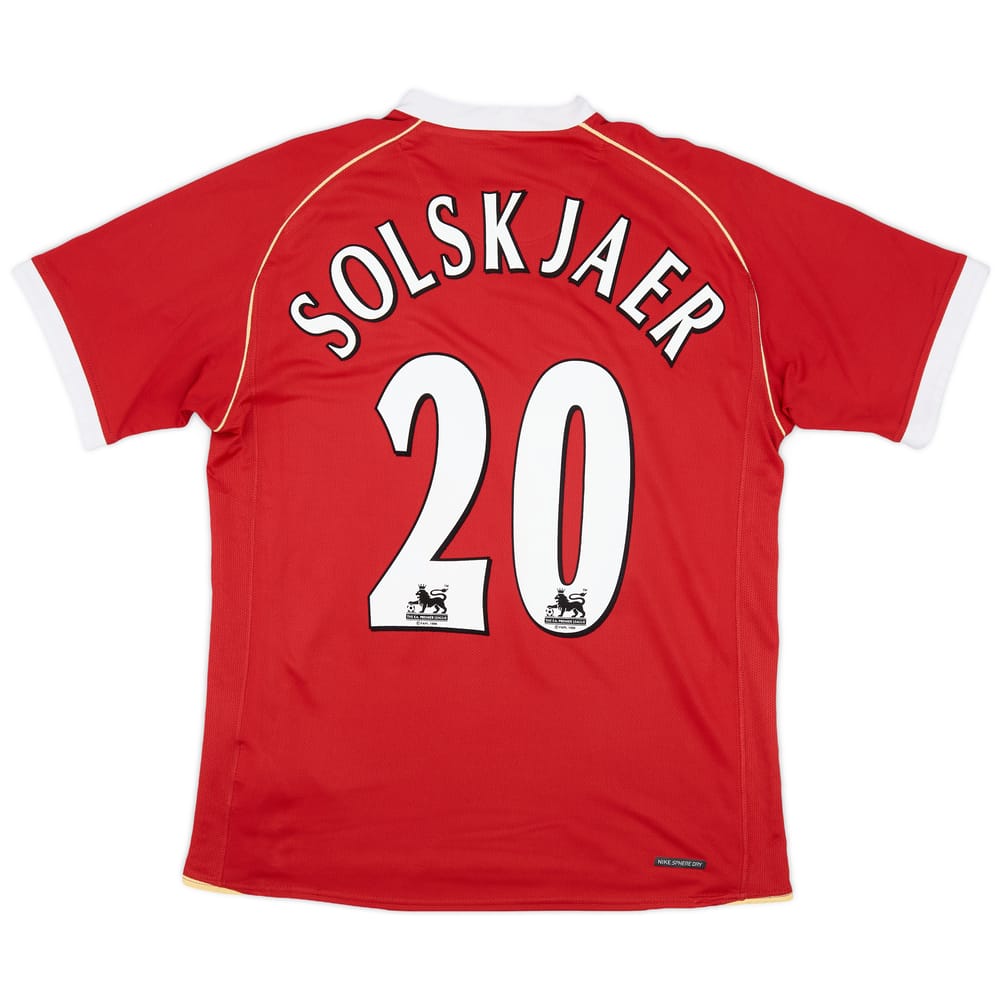 2006-07 Manchester United Home Shirt Solskjaer #20 - 6/10 - (M)