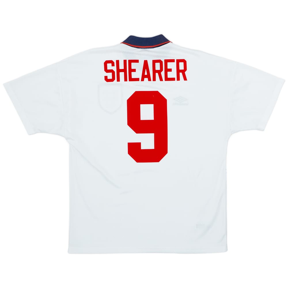 1993-95 England Home Shirt Shearer #9 - 8/10 - (L)