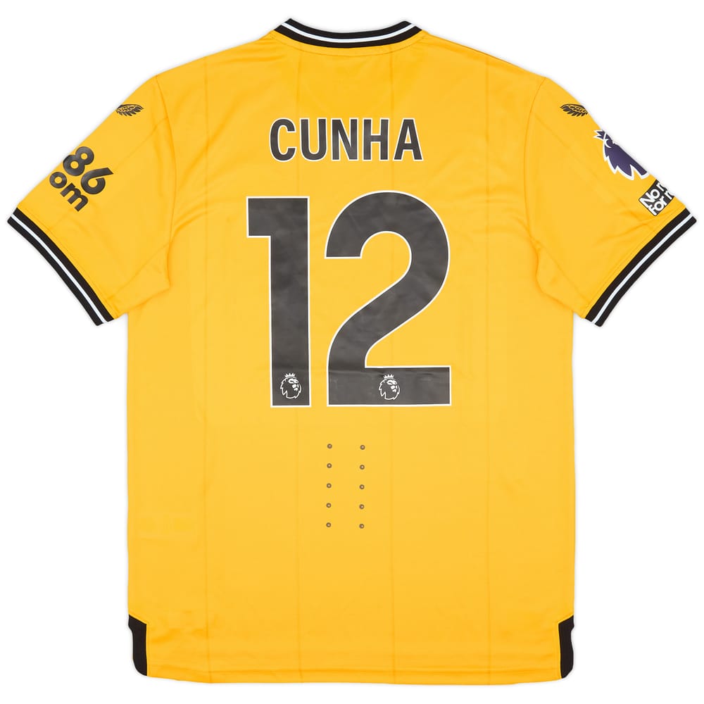 2023-24 Wolves Match Issue Home Shirt Cunha #12