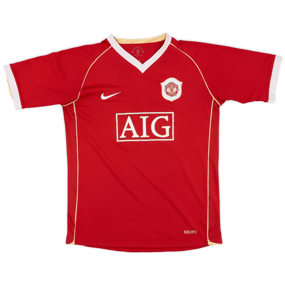 2006-07 Manchester United Home Shirt - 8/10 - (XL.Boys)