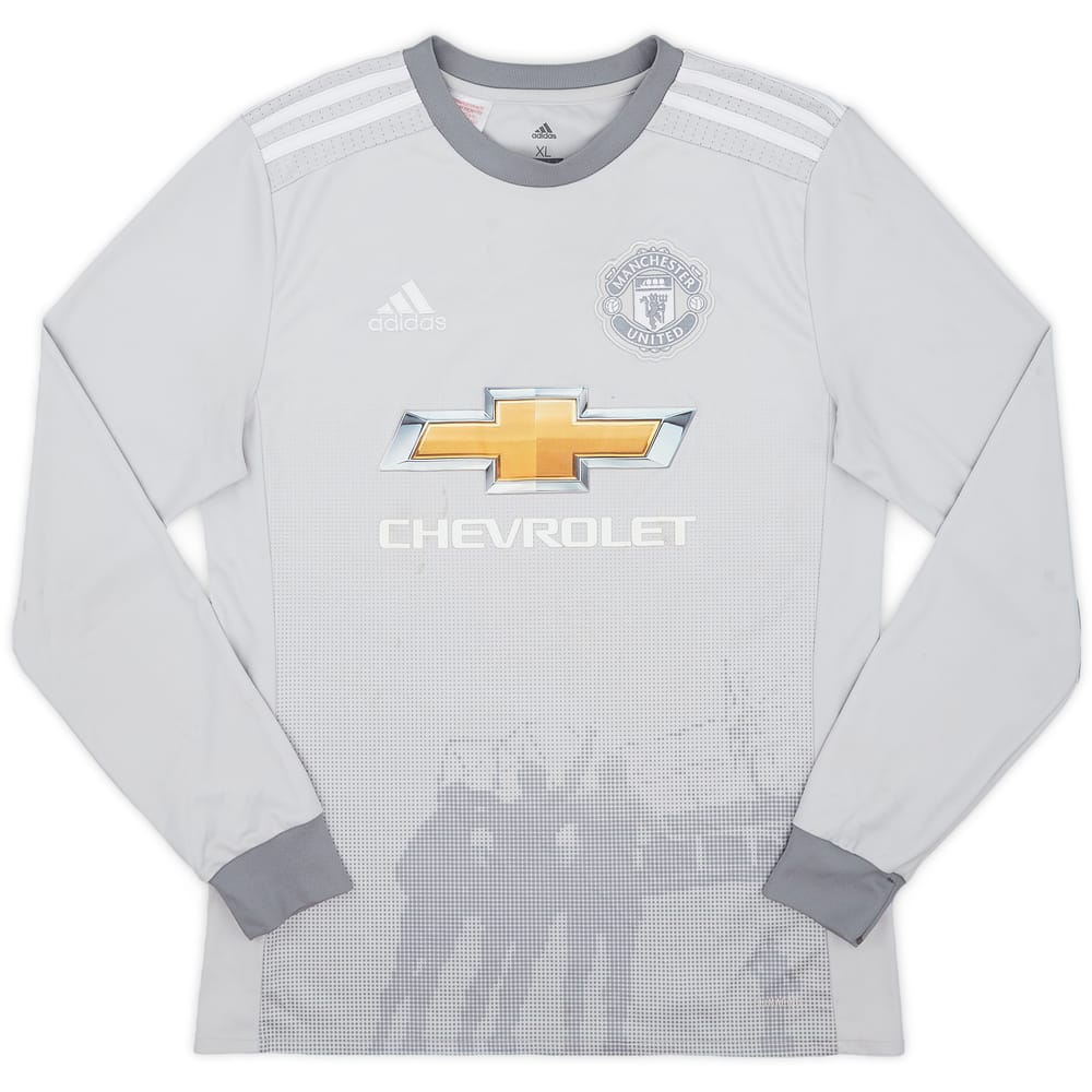 2017-18 Manchester United Third L/S Shirt - 5/10 - (XL.Boys)