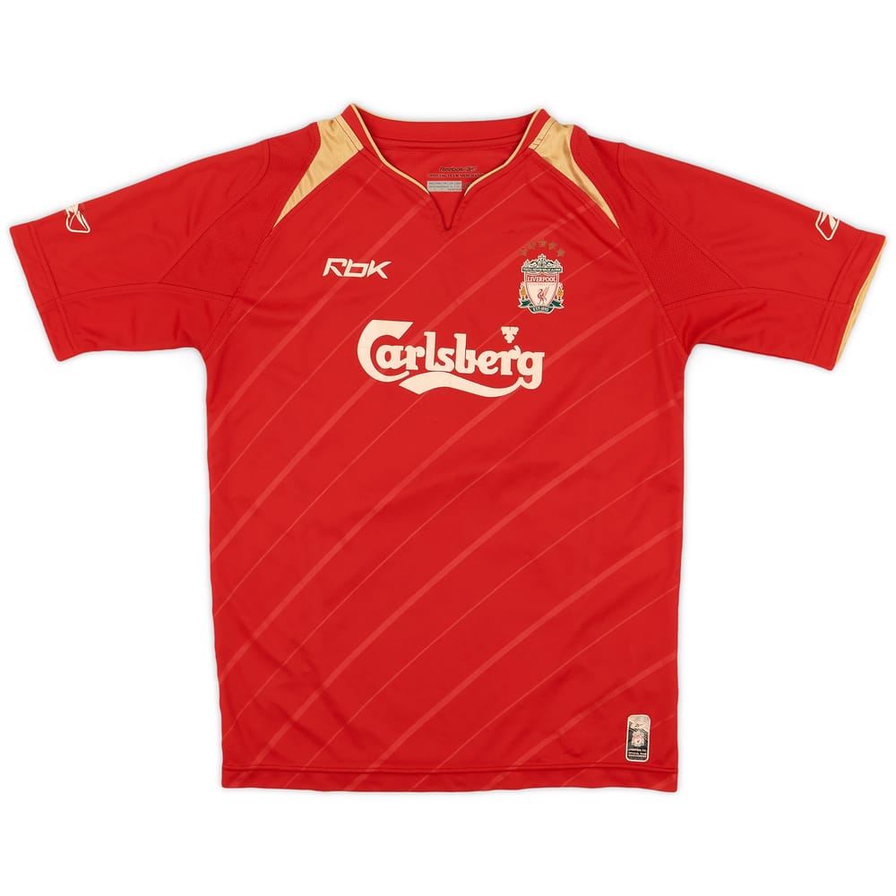 2005-06 Liverpool CL Home Shirt - 5/10 - (L.Boys)